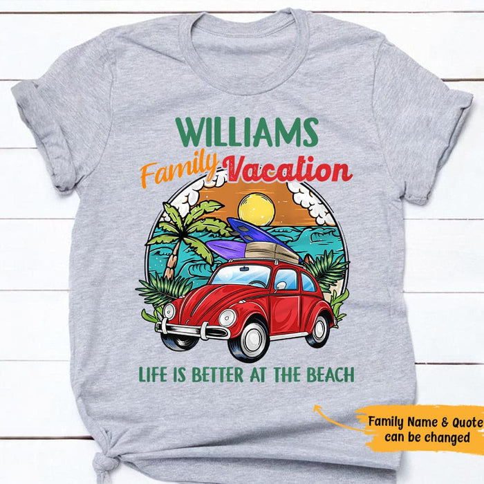 Personalized Family Beach Vacation White T Shirt JN243 95O65 1