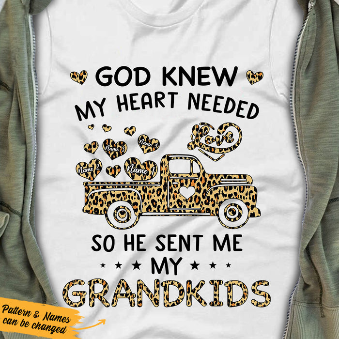 Personalized Grandma God Sent Grandkids T Shirt MR261 30O36 1