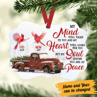 Personalized Memorial Cardinal Red Truck Benelux Ornament NB182 81O60 thumb 1