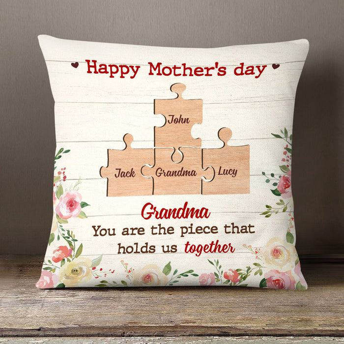 Personalized Mom Grandma Hold Us Together Pillow FB252 95O58 (Insert Included) 1