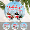Personalized Through The Snow Dachshund Dog Christmas  Ornament OB61 67O60 1