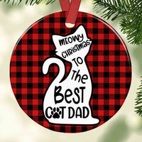 Christmas Cat Dad Circle Ornament NB25 26O53 thumb 1