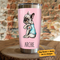 Personalized Dog I Love Mom Steel Tumbler  DB161 81O36 thumb 1