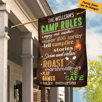 Personalized Camping Rules  Garden Flag JN271 95O34 thumb 1