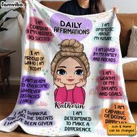 Personalized Inspiring Gift For Granddaughter Daily Affirmations Blanket 31349 thumb 1