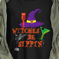 Wine Witch Witches Be Sippin' Halloween T Shirt JL241 26O53 thumb 1
