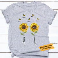 Personalized Mom Grandma Sunflower T Shirt MY37 30O58 thumb 1