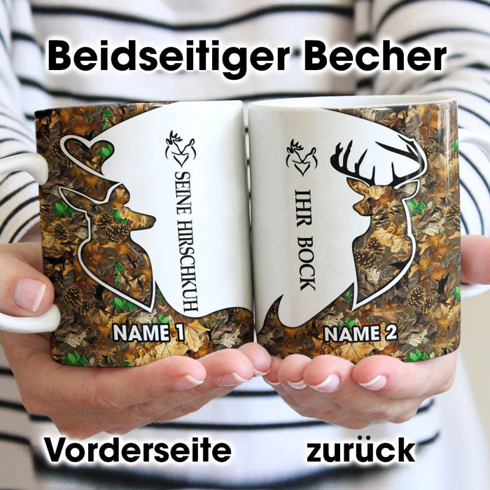 Personalized Hunting Couple Ehepaar German Mug AP132 87O60 1