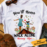 Personalized Autism BWA Never Walk Alone T Shirt AG41 30O57 thumb 1