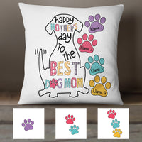 Personalized Mother's Day Dog Mom Pillow FB31 81O34 (Insert Included) thumb 1