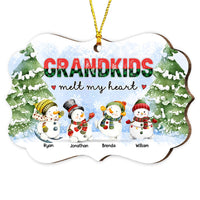 Personalized My Grandkids Melt My Heart Grandma Christmas Benelux Ornament OB81 23O28 thumb 1