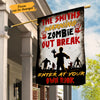 Personalized No Trespassing Halloween Zombie Outbreak Flag AG172 30O65 1