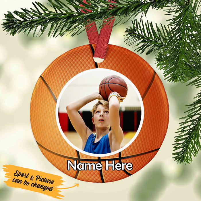 Personalized Sport Baseball Softball Volleyball Basketball  Circle Ornament NB194 87O53 1