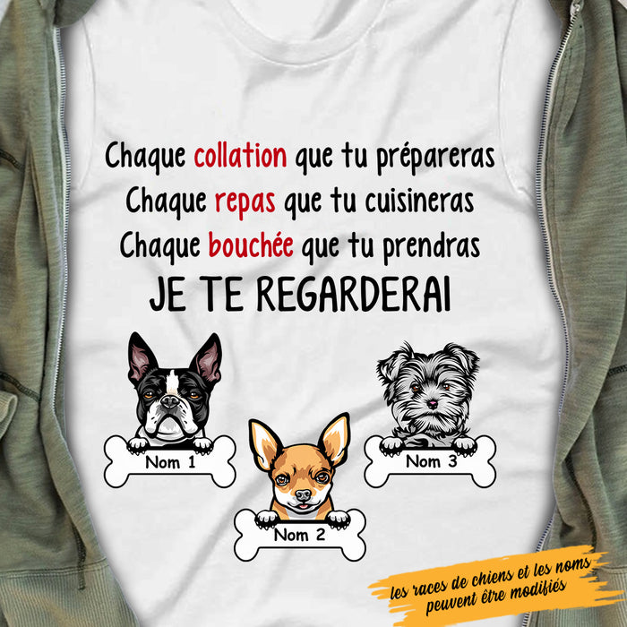 Personalized Dog Watching Chien Chienne French T Shirt AP1312 30O47 1