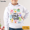 Personalized Gift For Grandson Dinosaur A Child Of God Kid Hoodie - Shirt - Sweatshirt 30216 1