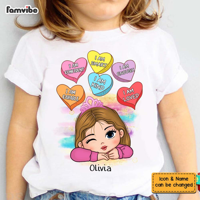 Personalized Gift For Granddaughter I Am Kind Candy Heart Kid T Shirt - Kid Hoodie - Kid Sweatshirt 31629 1