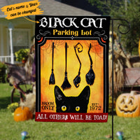 Personalized Black Cat Broom Parking Company Halloween Flag AG133 81O53 thumb 1