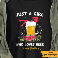 Personalized Just A Girl Who Loves Beer T Shirt JL271 73O57 thumb 1