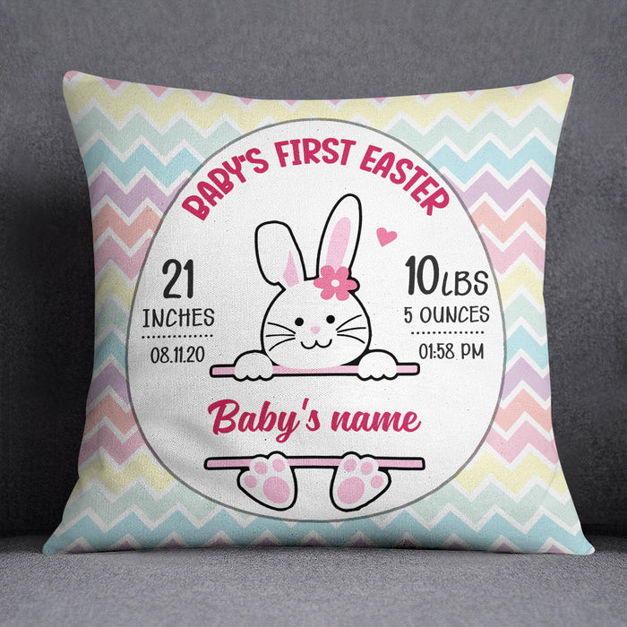 Personalized Baby First Easter Bunny Pillow MR32 30O57 (Insert Included) 1
