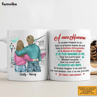 Personalized French Couples Gift Car Mon Bonheur, C'est À Toi Que Je Le Dois Mug 30804 thumb 1