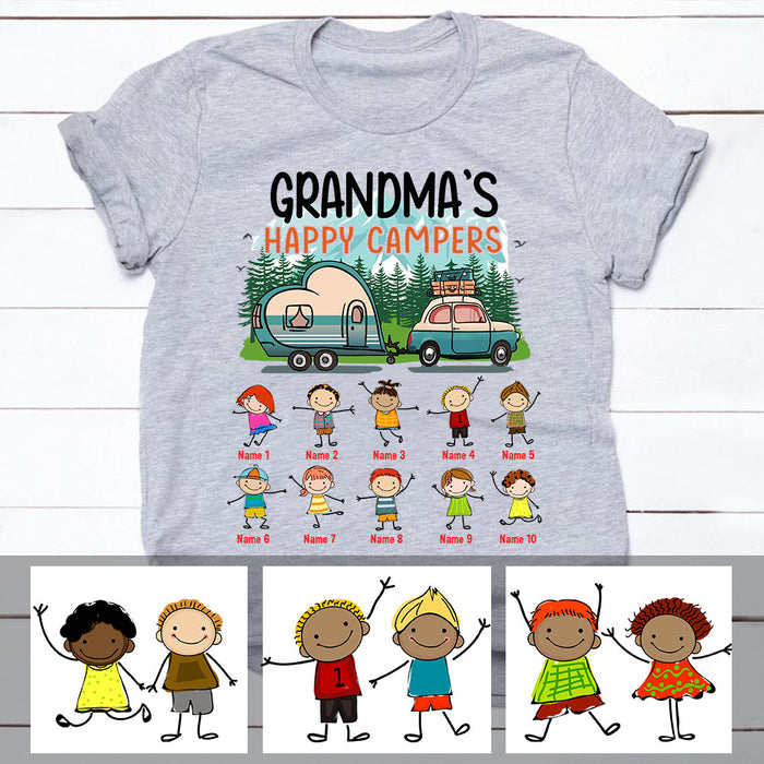 Personalized Camping Kids Of Mom Grandma T Shirt AP11 65O60 1