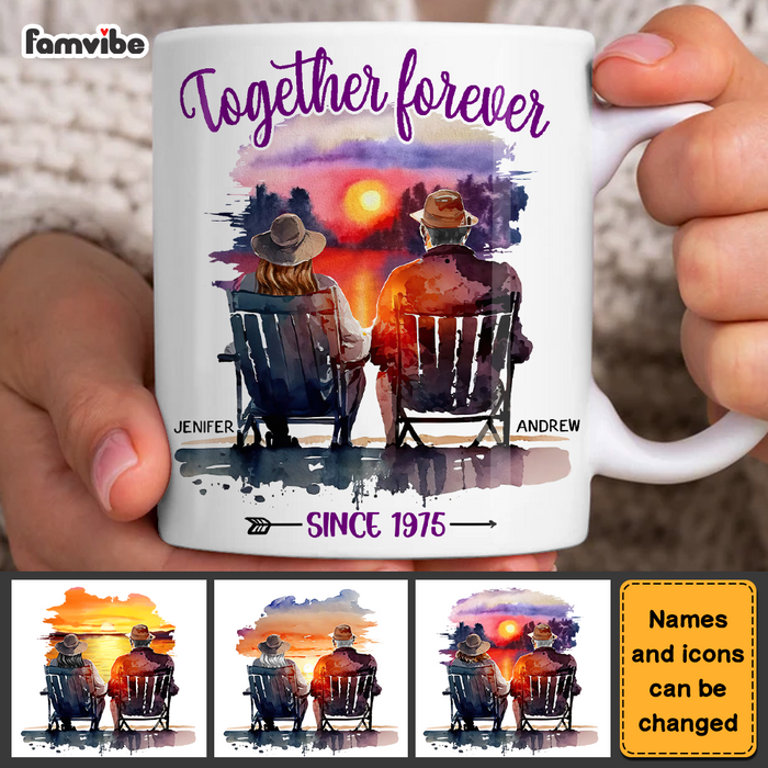 Personalized Old Couple Gift Together Forever Mug 31046 1