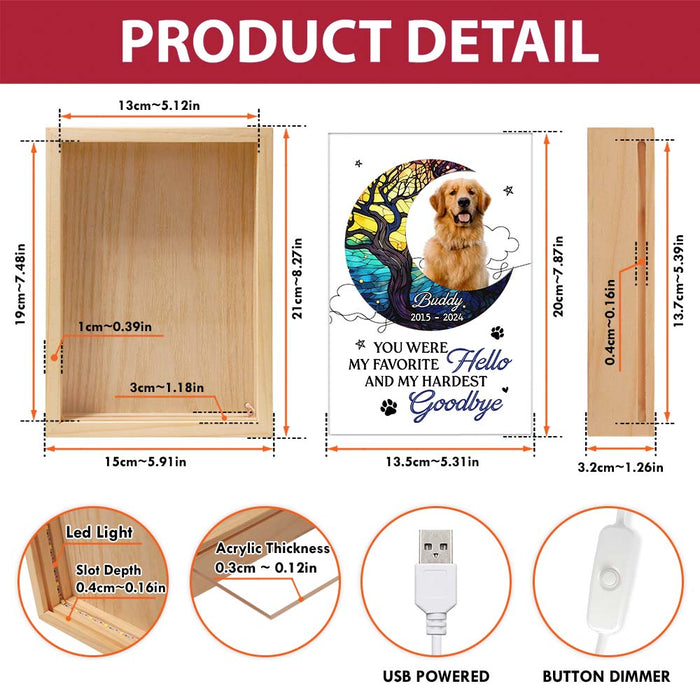 Personalized Gift For Dog Lovers You Were My Favorite Hello Picture Frame Light Box 31556 1