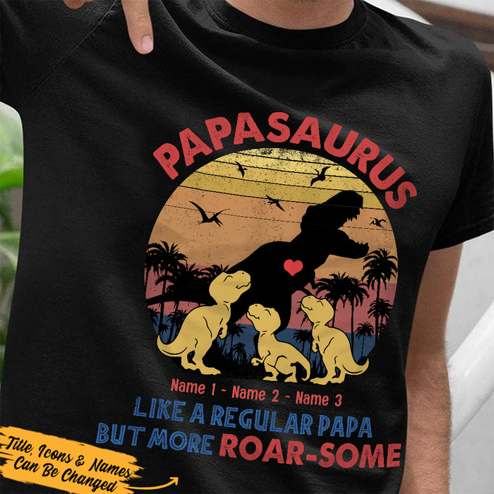 Personalized Grandpa Roarsome Dinosaur T Shirt MY51 95O36 1