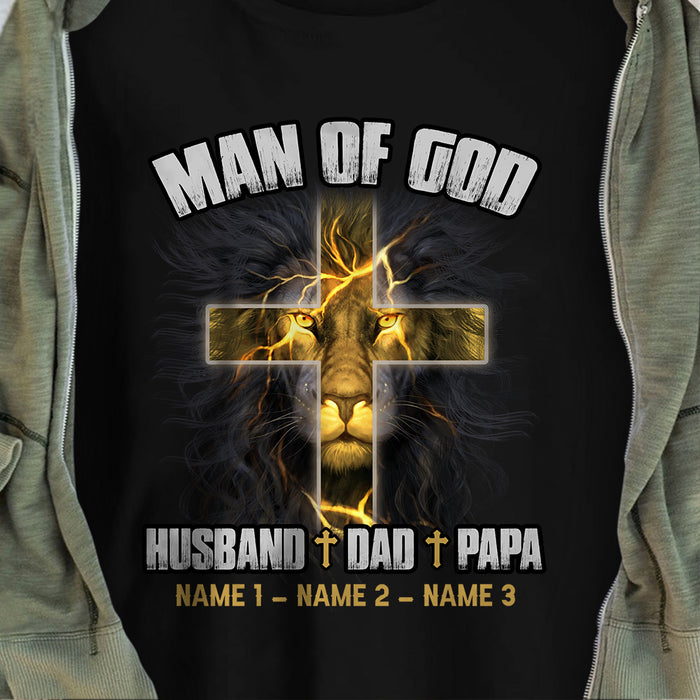 Personalized Dad Grandpa Lion T Shirt MY271 95O34 1