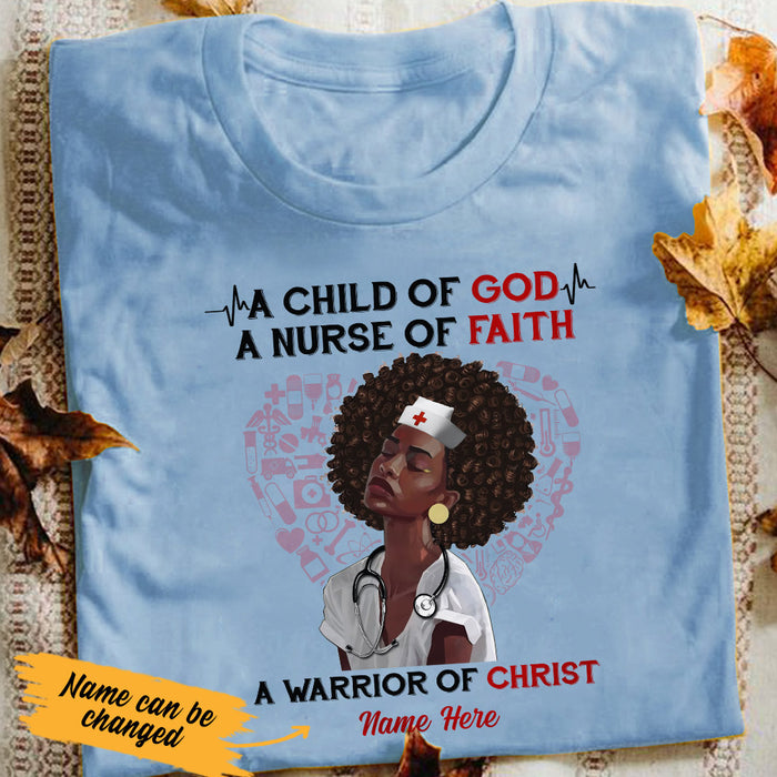 Personalized BWA Nurse A Child Of God T Shirt AG281 95O53 1