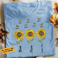 Personalized Mom Grandma Sunflower T Shirt MY37 30O58 thumb 1