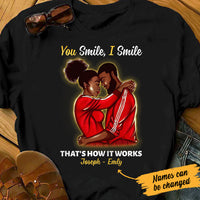 Personalized You Smile I Smile BWA Couple T Shirt AG112 29O47 thumb 1