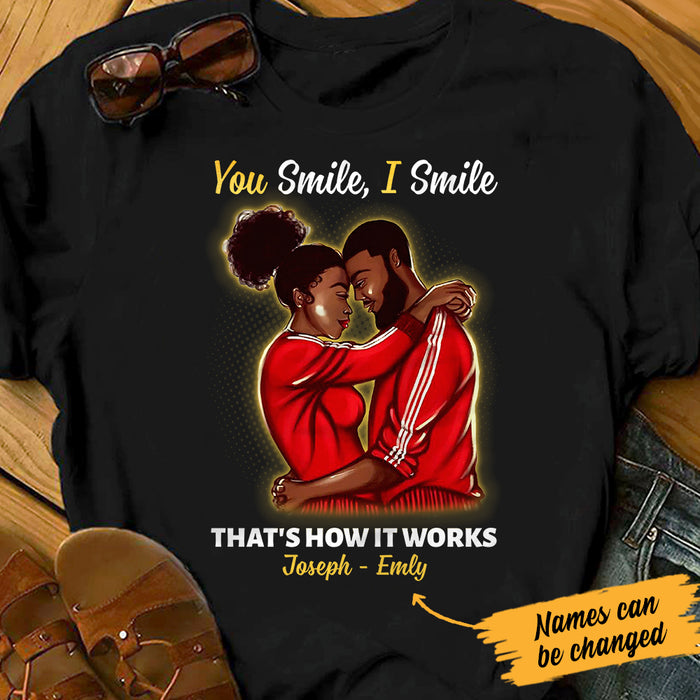 Personalized You Smile I Smile BWA Couple T Shirt AG112 29O47 1