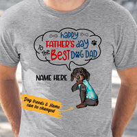 Personalized Dog Dad Happy Father's Day T Shirt AP203 87O36 thumb 1