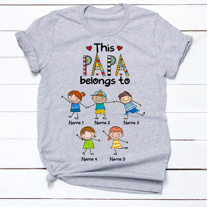 Personalized Grandpa Belongs To T Shirt FB223 81O34 1