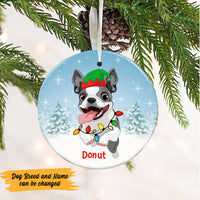 Personalized Boston Terrier Dog Christmas Light  Ornament OB261 95O47 thumb 1