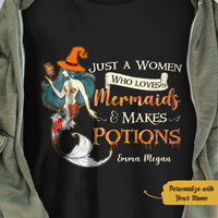 Personalized Mermaid Witch Potions Halloween T Shirt AG271 28O58 thumb 1