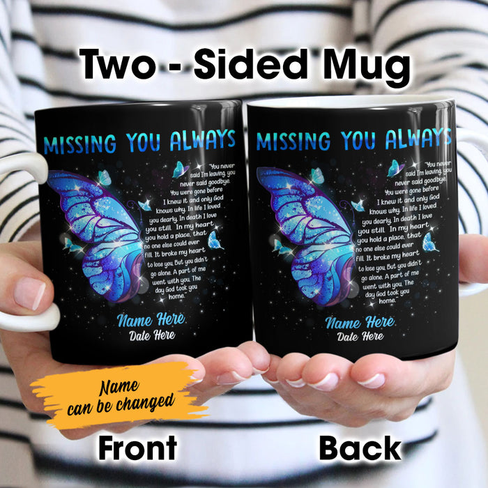 Personalized Memorial Butterfly Mom Dad Mug MR191 65O60 1