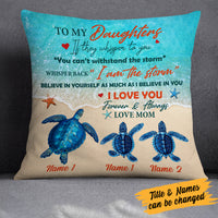 Personalized Mom Daughter Turtle Pillow JN221 24O34 thumb 1
