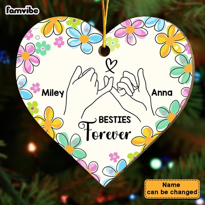 Personalized Friendship Floral Love Heart Ornament 30349 1