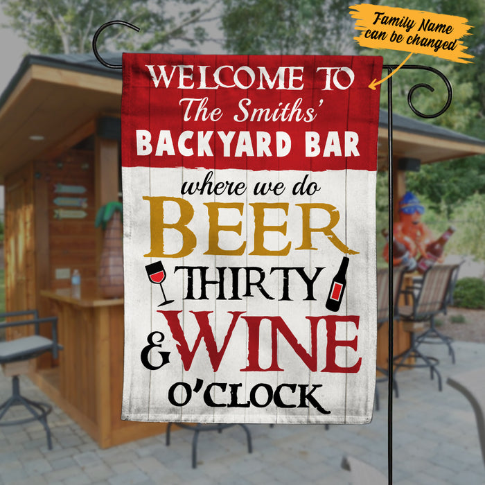Personalized Backyard Bar Gardening Flag AG112 85O34 1