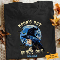 Personalized Witch Moon Out Runes Out Halloween T Shirt JL151 29O65 thumb 1