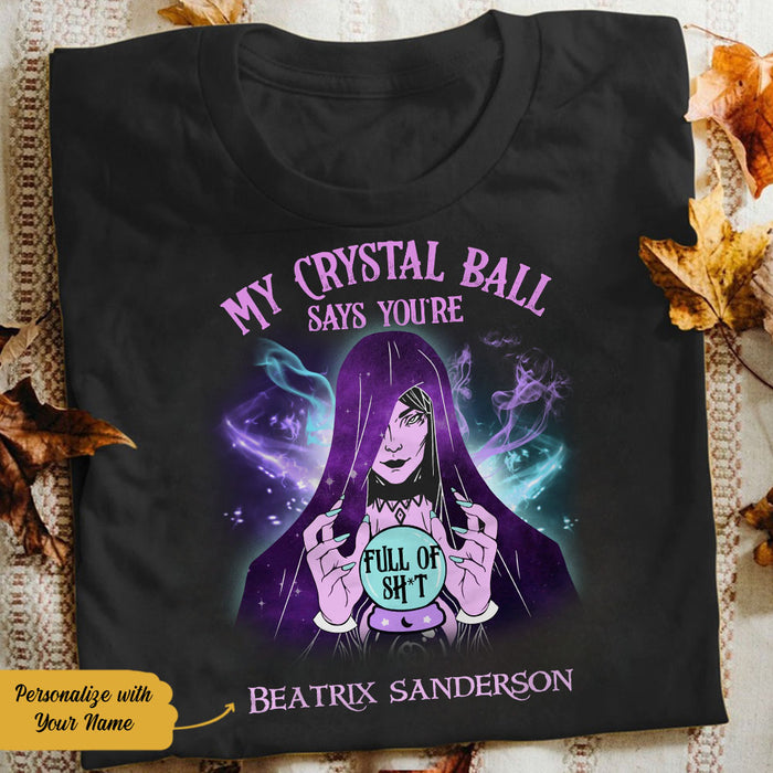 Personalized Halloween Witch Crystal Ball T Shirt JL151 95O58 1