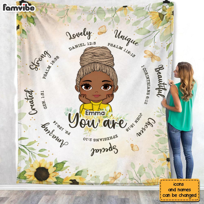 Personalized Gift For Daughter Inspirational You Are Unique Blanket 30008 1