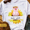 Personalized Grandma Sunflower Pig White T Shirt JN164 95O58 1