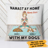 Personalized Yoga Stay Home With Dog Girl Pillow  JR113 81O60 (Insert Included) 1