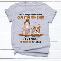 Personalized Dog Mom Peopley French Chien Chienne T Shirt AP65 81O34 thumb 1