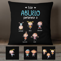 Personalized Abuela Abuelo Spanish Grandma Grandpa Belongs Pillow AP88 67O57 (Insert Included) thumb 1