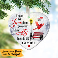 Personalized Cardinal Memorial Mom Dad Heart Ornament NB101 87O47 thumb 1