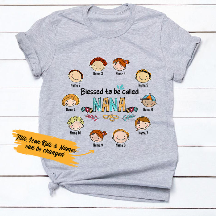 Personalized Blessed To Be A Grandma T Shirt MR121 73O36 1